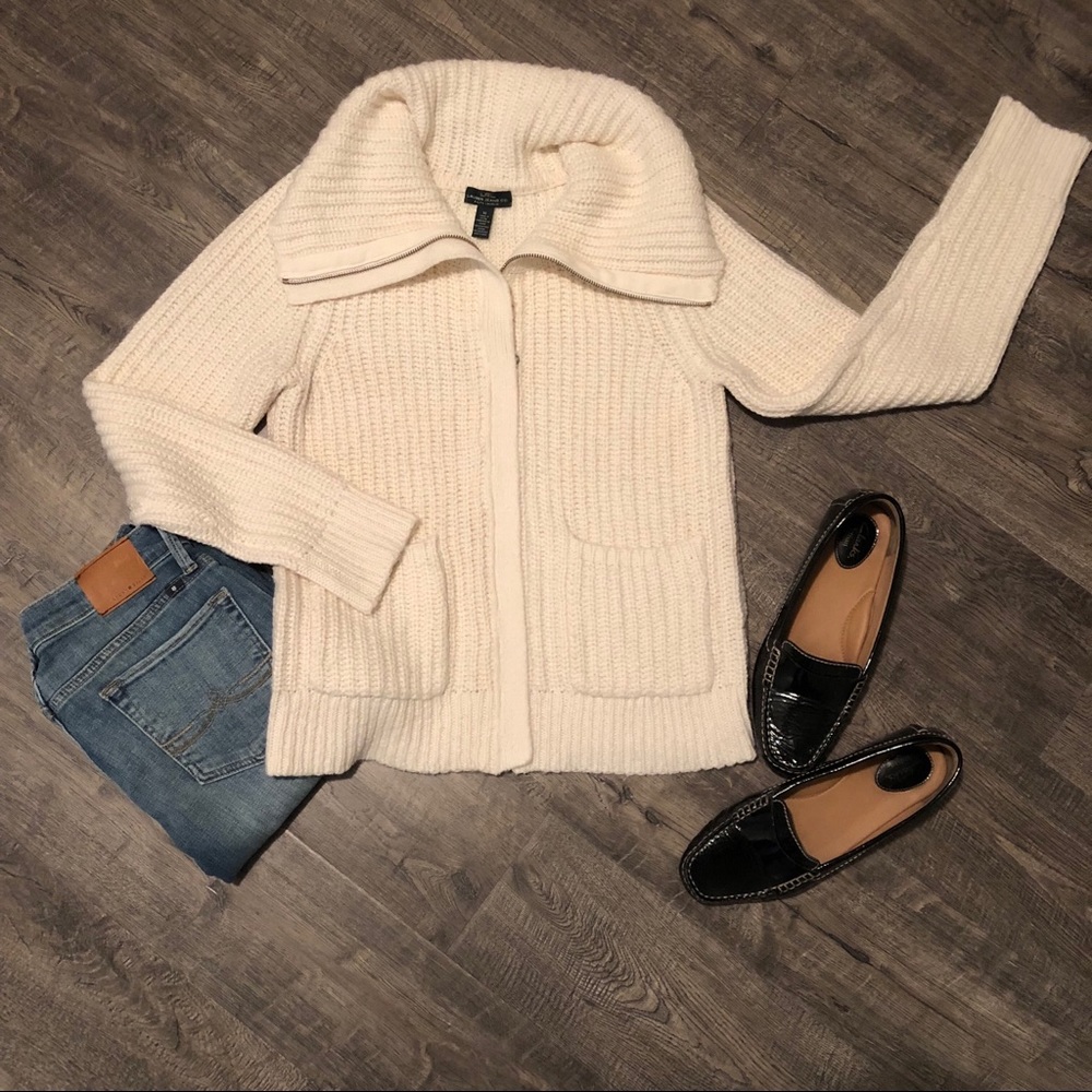 Lauren Ralph Lauren Zip Cardigan | Medium